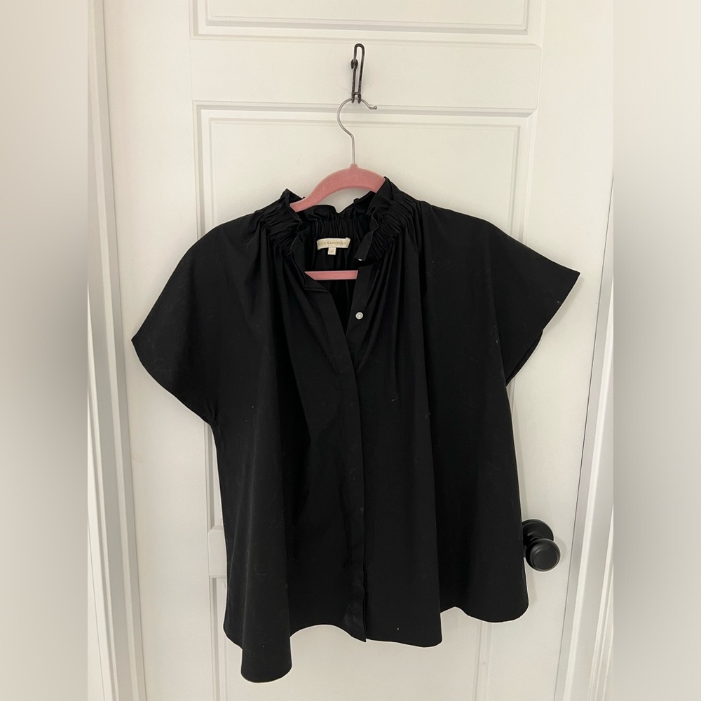Ann Mashburn black blouse. Excellent condition.